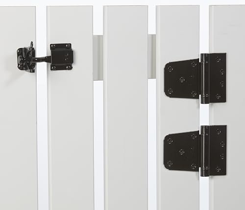 National Hardware N343-475 Self-Closing Gate Kit with Black Steel Hinges and Latch for Wood Vinyl Steel Gates 50 lbs Capacity WeatherGuard Protection Mounting Hardware Included - size: 0