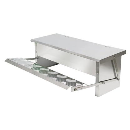MODUODUO Automatic Chicken Feeder Treadle Poultry Feeders 11lb/5kg Feeding Trough for Chickens, Pheasants, or Roosters