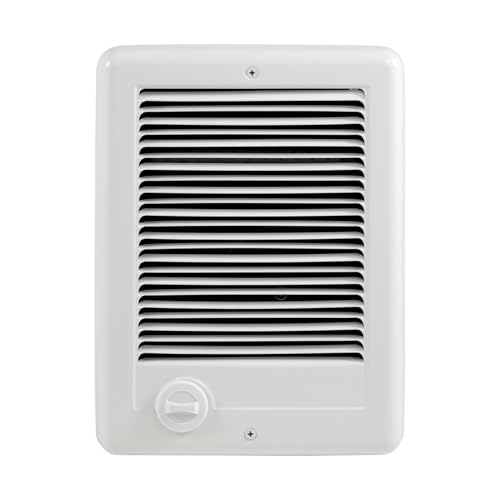 CSC202TW Electric Wall Heater Complete Unit with Built-In Thermostat, 2000W 240V 6825 BTU, Fast Heating & Quiet Operation, Thermal Overheat Protection, White