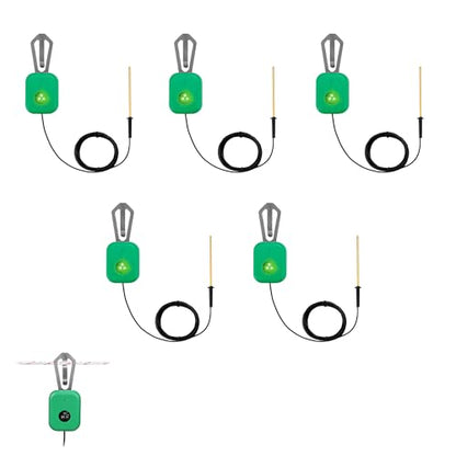 5 Pack Electric Fence Tester with LED Indicator Lights - 300V to 10kV Range | Detects Energizer Pulses | Clips to Wire or Tape Fences - style: 5 Pack