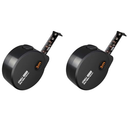 deli Tape Measure 10ft/3m 2 Pack, Easy Read Small Measuring Tape Retractable Mini Tape Measure with Metric/Inch，Minimalist, Durable Portable Pocket Measuring Tape, Suitable for Home and Work - size: 3m 2pack