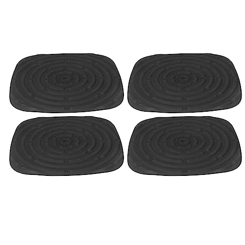 Chicken Nesting Box Pads, Washable Reusable PVC Breathable Egg Collector Design Hen Liners, Chicken Nesting Pads with Groove for Coops, Hen House (Black) - color: Black