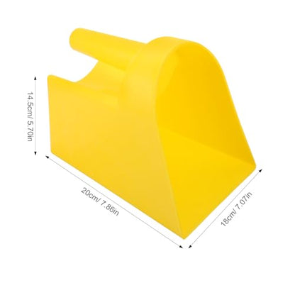 Sosoport Thickened Feed Shovel with Large Capacity Ergonomic Handle for Livestock and Poultry Feeding 7.87X7.08X5.70 Inch Durable Farm Scoop Tool