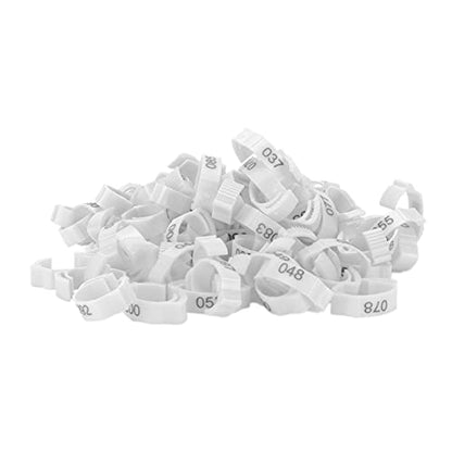 100Pcs Colorful Plastic Chicken Leg Buckle Rings, Retractable Poultry Identification Bands for Chicken Duck Bird, Safe and Material for Poultry Feeding Supplies (White (100 Pieces per Pack)) - color: White (100 pieces per pack)