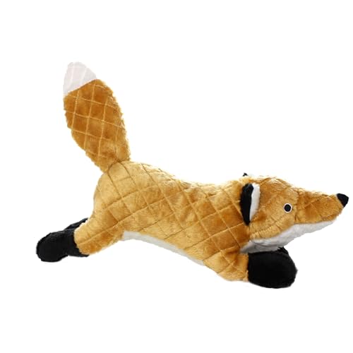 MIGHTY- Massive-Nature-Fox- Squeaker-Multiple Layers. Made Durable, Strong & Tough. Interactive Play Dog Toy (Tug, Toss & Fetch). Machine Washable & Floats | Multiple Layers & Reinforced Seams , Washable and Floats , Mighty® Construction - color: Orange F