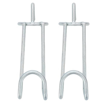 2Pcs Horse Feed Bucket Hooks, Heavy Duty Metal Stall Stable Hanger for Barn Fence Livestock Accessories, with Weather Proof Coating for Equestrian Water Holder
