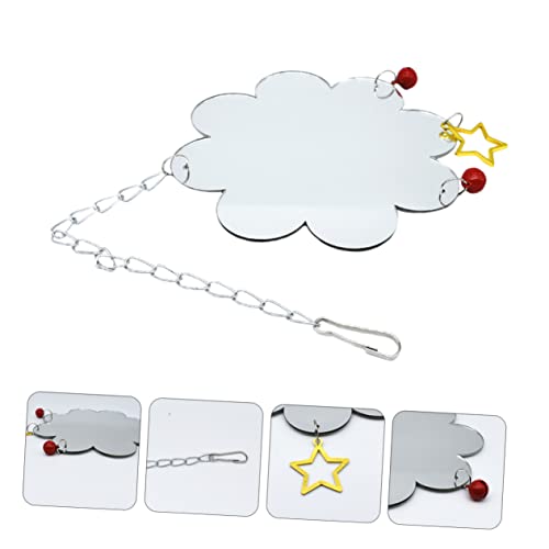 Holibanna Bird Toy Chicken Coop Mirror Hanging Mirror Pet Chicken Accessory Curiosity Exercise for Birds