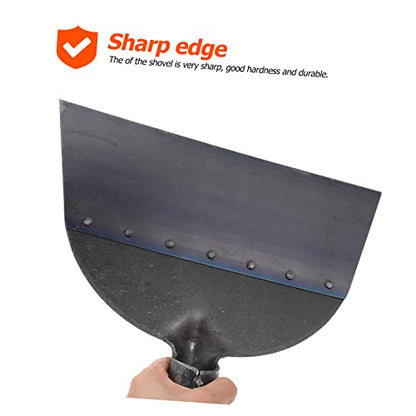 LIOOBO Practical Farm Cleaning Shovel Long Handle Scoop Shovel for Pig Chicken Manure Ground Cement Spade - size: 25X27X3.5cm