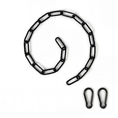 Black Gate Chain 20 Inch 3mm Metal Security Chain Lock with Metal Hooks for Outdoor Fence, Farm, Barn and Livestock (1-Pack) - size: 1-Pack