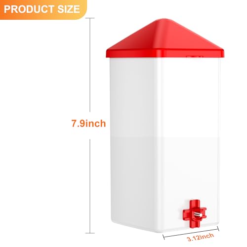 ZenxyHoC Baby Chick Waterer 0.26 Gal with Versatile- and Horizontal Nipple Drinker - color: White, size: 0.26 Gal