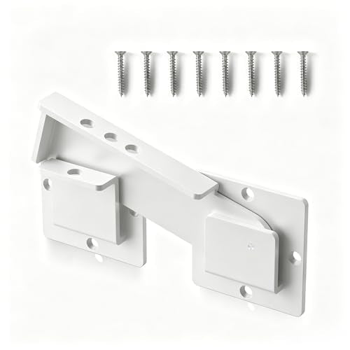 7.5" Flip Gate Latch Lock with Padlock Hole,Matte White 4 mm Aluminum Anti-Rust Alloy Door Latch for Outdoor Wooden Fence, Sliding Open Door,Wooden Fence, Barn Door with Screws (White, 7.5“) - color: White, size: 7.5“