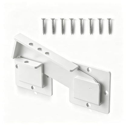 7.5" Flip Gate Latch Lock with Padlock Hole,Matte White 4 mm Aluminum Anti-Rust Alloy Door Latch for Outdoor Wooden Fence, Sliding Open Door,Wooden Fence, Barn Door with Screws (White, 7.5“)