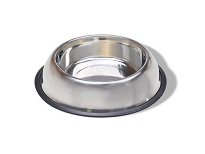 Van Ness Pets Medium Non Tip Stainless Steel Dog Bowl, 32 OZ Food and Water Dish, Wide Base Prevents Spills - size: 32 OZ - MEDIUM