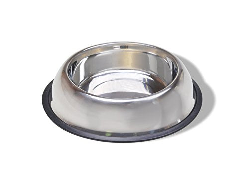 Van Ness Pets Medium Non Tip Stainless Steel Dog Bowl, 32 OZ Food and Water Dish, Wide Base Prevents Spills - size: 32 OZ - MEDIUM
