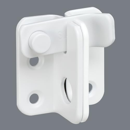 Alise Flip Latch,Gate Latches Slide Bolt Latch Safety Door Lock Catch for Barn Cabinet Pet Cage Fence Bathroom Garage Window,Heavy Duty SUS304 Stainless Steel Gate Hardware Locks,Matte White,MS5007-W - color: White, size: Small Size (SUS304 SS)