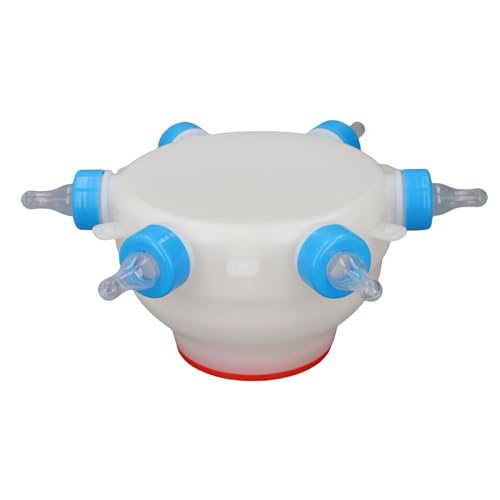 Haofy Automatic Lamb Feeding Bucket Adjustable Control, Portable Animal Milk Feeder with BPA Nipples Leak Proof Design for Piglets Sheep Goats Ideal for Farms Homesteads Veterinary Use