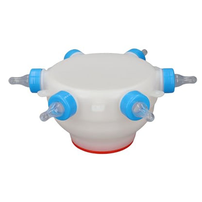 Haofy Automatic Lamb Feeding Bucket Adjustable Control, Portable Animal Milk Feeder with BPA Nipples Leak Proof Design for Piglets Sheep Goats Ideal for Farms Homesteads Veterinary Use