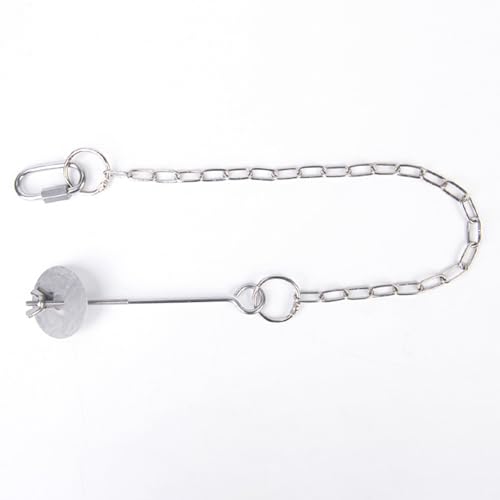Stainless Steel Hanging Chicken Feeders with Adjustable Chain and Vegetable Skewers for Bird Cage Enrichment and Foraging Foraging Toy - size: L