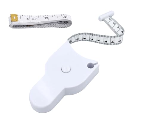 Body Measuring Tape Set, 60in/150cm, Automatic Retractable Tape Measure with Direct Reading, One-Hand Operation for Fitness Weight Loss, Waist, Bust, Hip Measurement, Sewing Tailoring Supplies