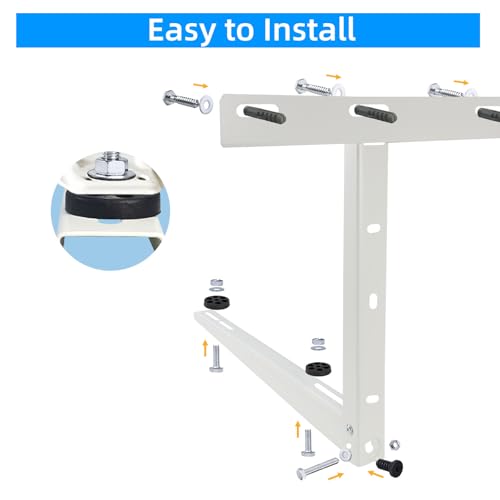 Qualward Mini Split Wall Mounting Bracket for Universal Ductless Air Conditioners, Heavy Duty Support Bracket for AC, Heat Pumps Compressors 9000-36000 BTU - size: 9000-36000 Btu