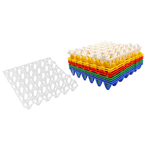 harayaa 20Pcs Egg Trays Egg Flats Transport Stackable Poultry Crate Incubator Egg Tray Chicken Egg Tray for Turkey Dove Pigeon Fridge Kitchen