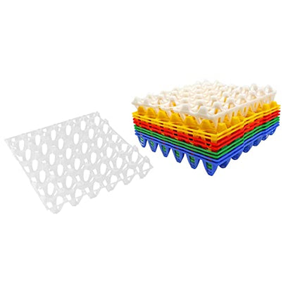 harayaa 20Pcs Egg Trays Egg Flats Transport Stackable Poultry Crate Incubator Egg Tray Chicken Egg Tray for Turkey Dove Pigeon Fridge Kitchen