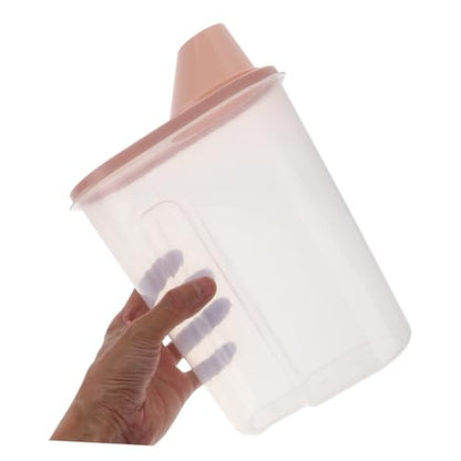 Airtight Plastic Grain Storage Container with Lid Large Cereal Box for Oatmeal Rice and Dry Food Organization Easy-pour Design for Kitchen Use