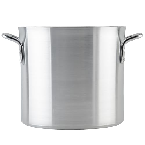 Winco 6.0mm Aluminum Stock Pot, 12-Quart - color: Aluminum, size: 12.7 Quarts