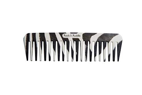 Rock & Ruddle Wide Tooth Comb. Perfect for Detangling Wet Hair and Applying Hair Color. Zebra Fur Design - color: Zebra Fur