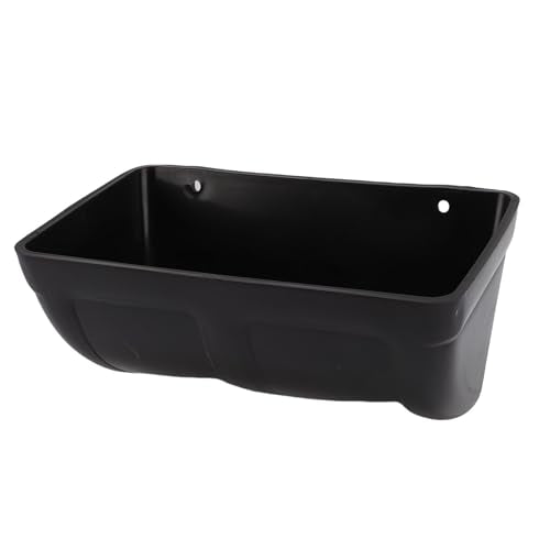 3 Pack Hanging Chicken Feeder Trough, Large Capacity Space Saving Plastic Chicken Feeder Trough, Minimized Feed Waste for Farm Coop and Outdoor Use (Black) - color: Black