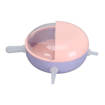 Semme Pet Milk Bowl with 5 Nipples Breathing Device for Kittens Puppies Small Animals Safe Feeder with Lid (Pink) - color: Pink