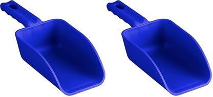 Vikan Remco 63003 Color-Coded Plastic Hand Scoop - BPA-Free Food-Safe Kitchen Utensils, Restaurant and Food Service Supplies, 16 oz, Blue (Pack of 2) - size: 16 oz (Pack of 2)