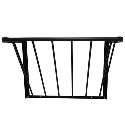 Horse Hay Feeder, 31.5'' Long Livestock Hay Feeder with 24 Gallon Large Capacity, Carbon Steel Wall Mounted Hay Rack for Horses, Sheep, Goats, Indoor Outdoor Uses - size: 31.5INCH