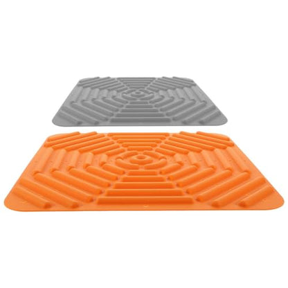 Ipetboom 2pcs Silicone Chicken Nesting Box Pads Washable Bedding Mats for Chicken Coop Nest Building -Prevent Rolling Design Grey for Poultry Care