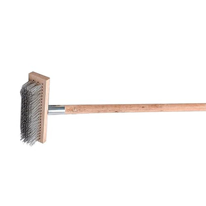 BRRNOO Heavy Duty Stainless Steel Wire Deck Scrub Brush Cleaning Tool 20cm