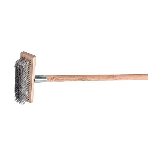 BRRNOO Heavy Duty Stainless Steel Wire Deck Scrub Brush Cleaning Tool 20cm