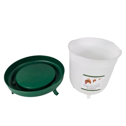 Hen's Choice 8L/2.1 gal Chicken Waterer, Adjustable Legs (Green) - color: Green