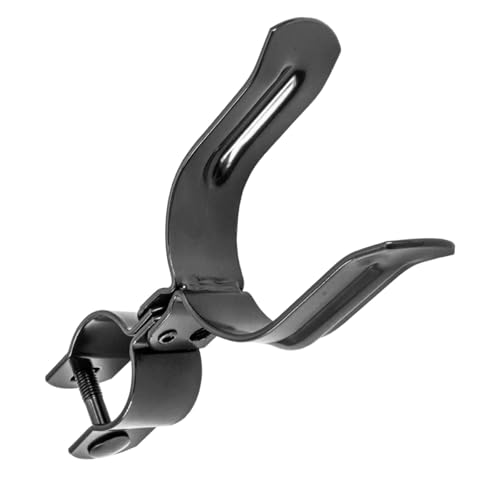 Heavy Duty Fork Latch (Bolt-in),1-5/8" x 2-3/8", Pressed Steel - Powder Coated, Fence Gate Latch with Hole for Padlock(Black, 1-5/8" x 2-3/8") - color: Black, size: 1-5/8" x 2-3/8"