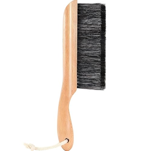 BFWood Horse Hair Hand Broom, Woodworking Bench Cleaning Brush, Fireplace Dust Brush, Hand Broom for Shop, Furniture, Carpet, Car Wash, Sweeping, Workspace, Exhibition-Hall, Upholstery