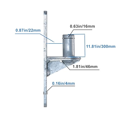 Wall Mount Gate Hinge Chain Link Fence Gate Hinges with 5/8 Hinge Pin (4 Pcs) - size: 4 Pcs