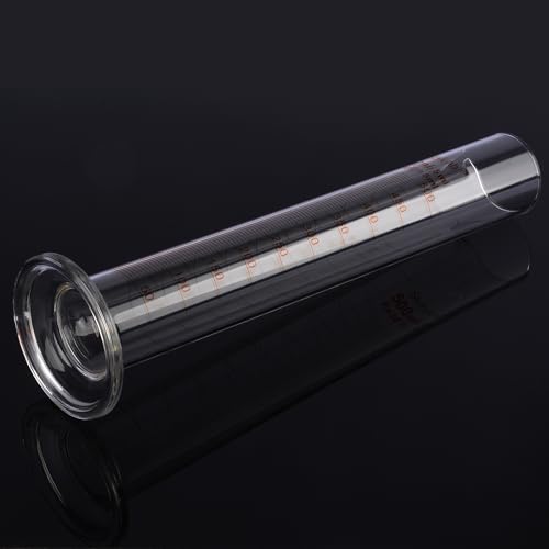 stonylab 1-Pack Graduated Cylinder, Borosilicate Glass 500 ml Heavy Wall Graduated Glass Measuring Cylinder - size: 500 ml