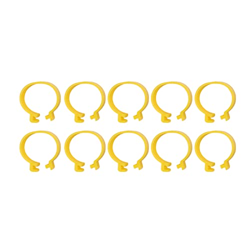 100Pcs Chicken Ankle Rings, Yellow Chicken Leg Rings, Plastic Poultry Leg Bands Rings for Ducks Guinea Goose Gamefowl Turkey (16mm) - size: 16mm