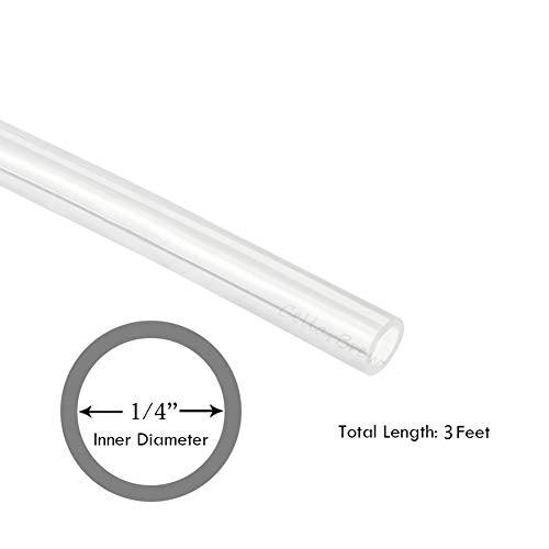 1/4" ID Silicon Tubing, JoyTube Food Grade Silicon Tubing 1/4" ID x 3/8" OD 3 Feet High Temp Pure Silicone Hose Tube for Home Brewing Winemaking - size: 1/4" ID x 3/8" OD, style: 3 Feet