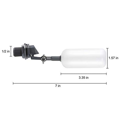 meekoo Float Ball Valve, 1/2 Inch Male Straight Thread Automatic Fill Feed Humidifier Tank Water with Adjustable Arm for Pond Livestock Water Trough Aquarium Aquaculture Hydroponics Reservoir(2 Pack)