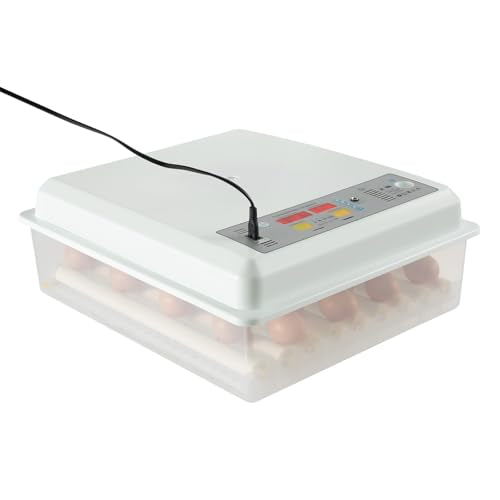 64 PCS Eggs Incubator, 3-in-1 Automatic Egg Incubator for Hatching Eggs with Digital Control, White Automatic Egg Turner with 360° Auto Turning & Uniform Heating for Home & Farm Use - size: 64 PCS
