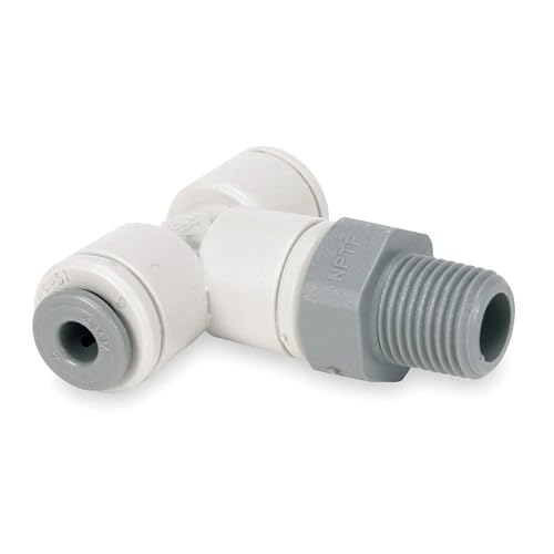 John Guest - PP101222W-PK10 - Swivel Branch Tee, Tube OD 3/8 In, PK 10