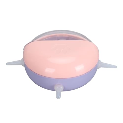 Semme Pet Milk Bowl with 5 Nipples Breathing Device for Kittens Puppies Small Animals Safe Feeder with Lid (Pink) - color: Pink