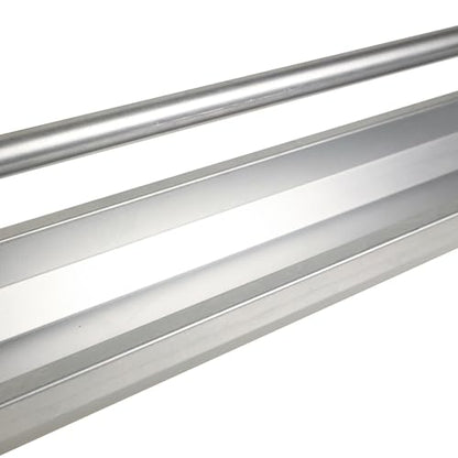 KOL Portable 45" Long Galvanized Steel Livestock Feeding Trough, Heavy-Duty Large Capacity Feeder, Easy to Clean, for Calves, Sheep, Horses, Goats