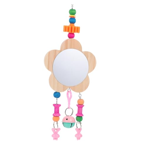 Totority Creative Hen Hanging Mirror Toy Wooden Rooster Mirror Pendants for Chickens Promotes Intellectual Development and Fun Playtime Design for Healthy Growth