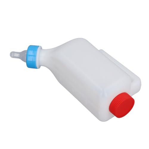 Pongnas 850ml Pet Nursing Bottle Kit with Soft Rubber Teat for Lambs Goats Piglets Portable ABS Livestock Feeding Handle Easy to